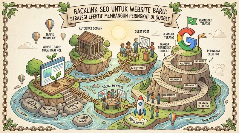 Backlink SEO untuk Website Baru: Strategi Efektif Membangun Peringkat di Google